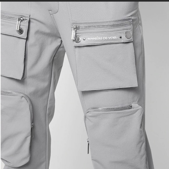 NWOT - Maniere De Voir Grey Technical Cargo Pants - Picture 4 of 7
